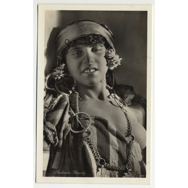 Lehnert & Landrock: Bedouin Beauty (Vintage RPPC 1920s/1930s)