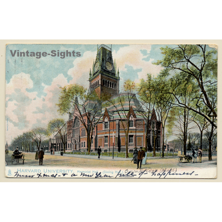 Cambridge / USA: Harvard University - Memorial Hall (Vintage PC 1904)