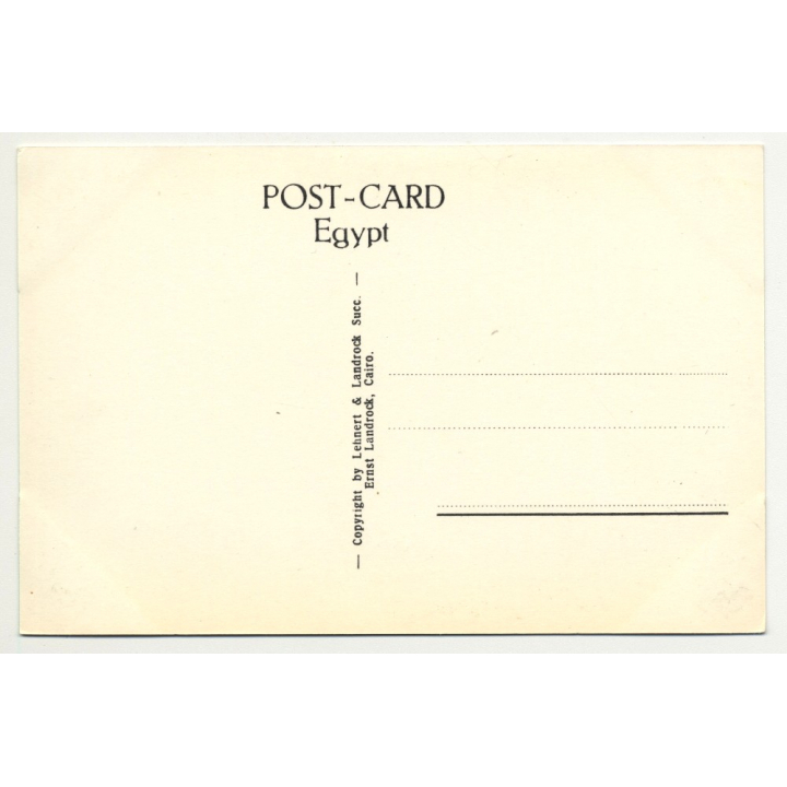 Lehnert & Landrock: Luxor Temple - Pylon and Obelisk (Vintage RPPC 1920s/1930s)