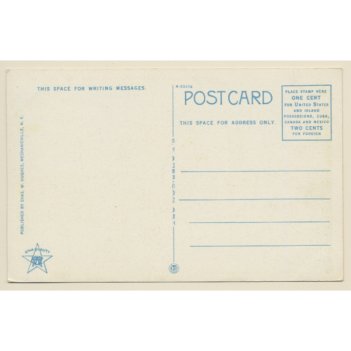 Greenfield, MA / USA: High & Elementary School (Vintage PC ~1920s)