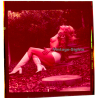 Erotic Study: Busty Topless Blonde In White Hot Pants*4 (Vintage Diapositive KORENJAK 1970s/1980s)