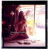 Erotic Study: Natural Nude Beauty Kneeling On Sheepskin*4 (Vintage Diapositive KORENJAK 1970s/1980s)