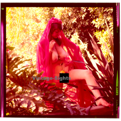 Erotic Study: Busty Nude Wearing Indian Veil*7 (Vintage Diapositive KORENJAK 1970s/1980s)
