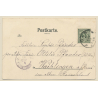 Ulm: Justizgebäude - Rathaus - Zundeltor (Vintage PC Litho 1899)