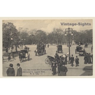 New York / USA: Entrance To Central Park (Vintage PC 1908)