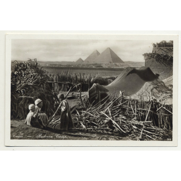 Lehnert & Landrock: Cairo - Bedouin Camp (Vintage RPPC 1920s/1930s)