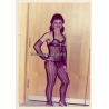 Erotic Study: East German Glamour Girl In Cheeky Fishnet Lingerie (Vintage Photo GDR 1980s)