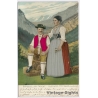 Paar In Appenzeller Tracht / Traditional Costume - Garb (Vintage Embossed PC  1905)