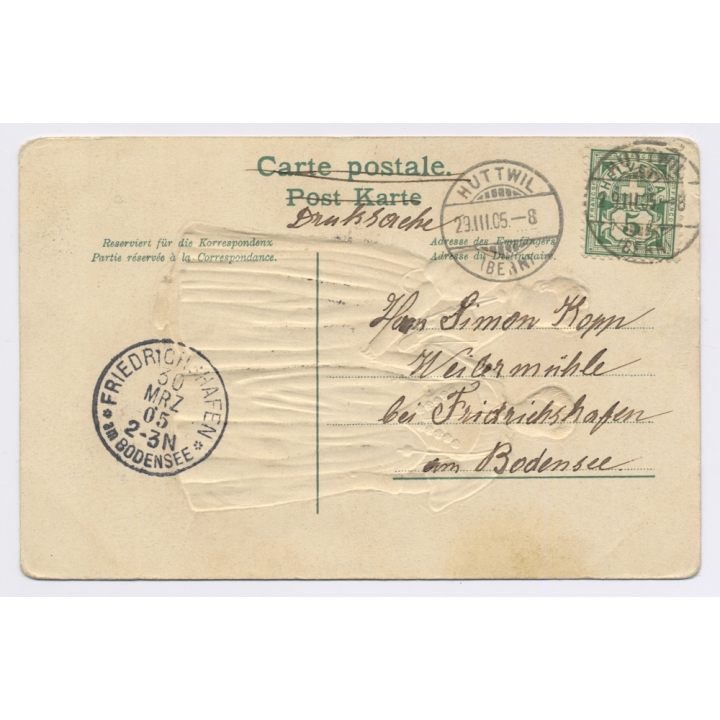 2 Frauen In Berner Trachten / Traditional Costume - Garb (Vintage Embossed PC  1905)