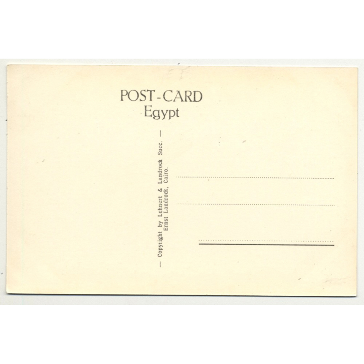 Lehnert & Landrock: Luxor Temple - Little Queen Of The Colossus (Vintage RPPC 1920s/1930s)