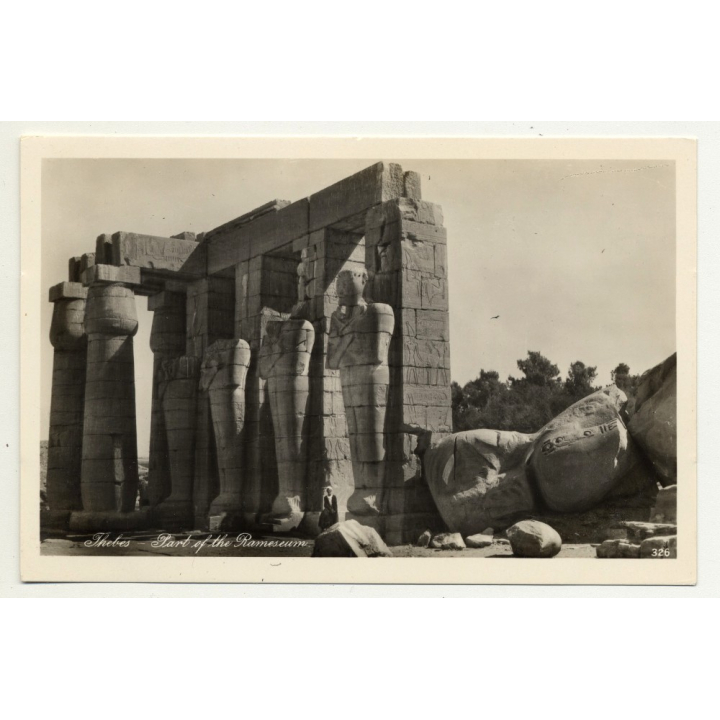 Lehnert & Landrock: Thebes - Part Of The Rameseum (Vintage RPPC 1920s/1930s)