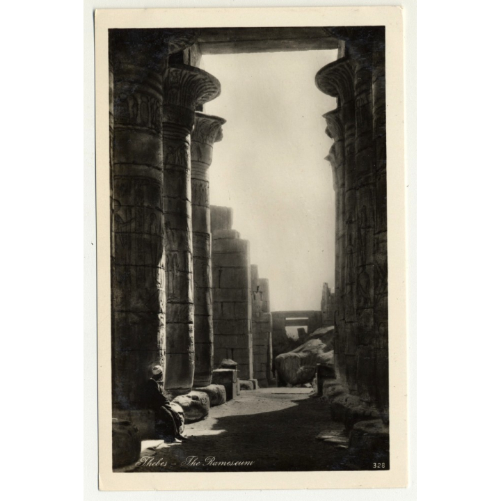 Lehnert & Landrock: Thebes - The Rameseum (Vintage RPPC 1920s/1930s)