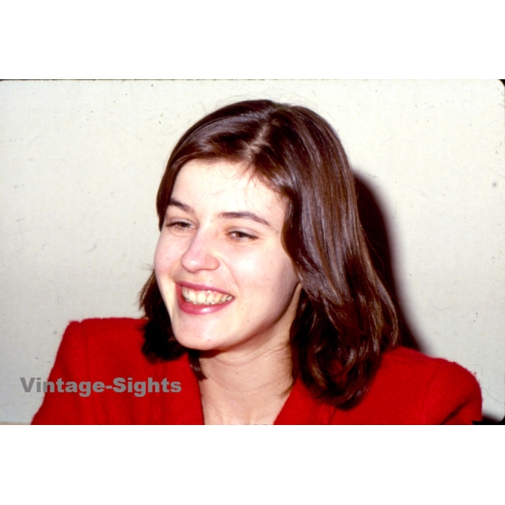 Irene Jacob / Hollywood Actress (Vintage Press Diapositive ~1980s)