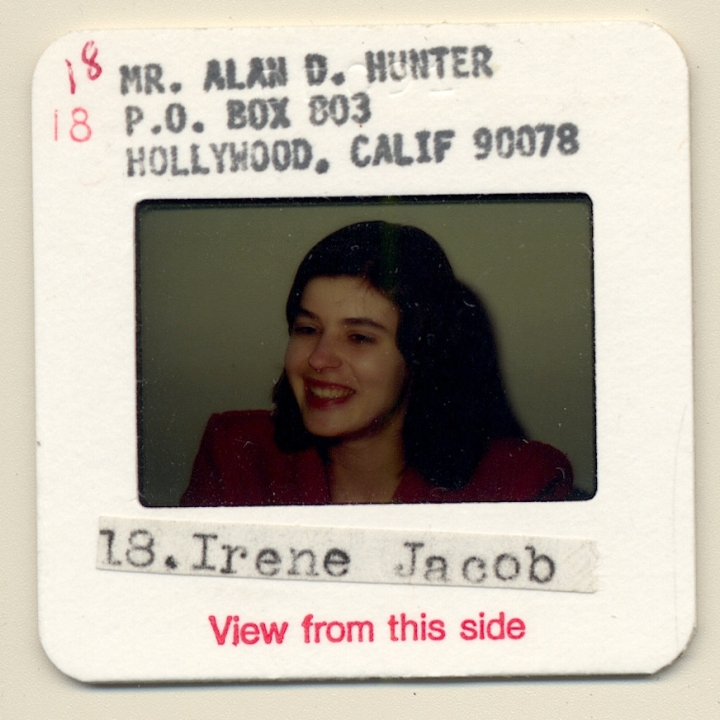 Irene Jacob / Hollywood Actress (Vintage Press Diapositive ~1980s)