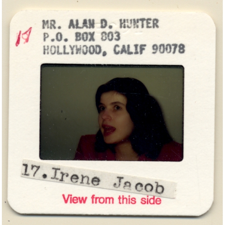 Irene Jacob*2 / Hollywood Actress (Vintage Press Diapositive ~1980s)