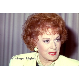 Maureen O'Hara / Hollywood Actress  (Vintage Press Diapositive ~1990s)