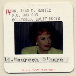 Maureen O'Hara / Hollywood Actress  (Vintage Press Diapositive ~1990s)