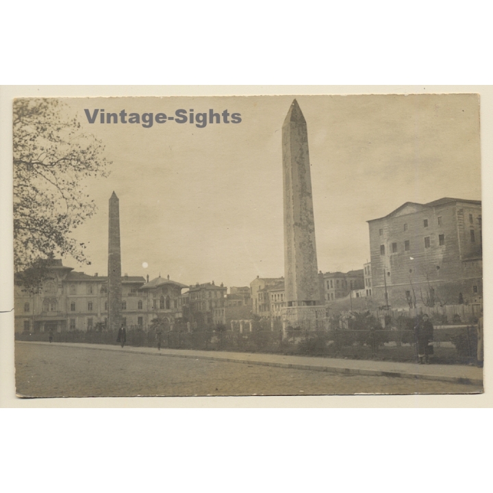 Constantinopel / Turkey: Hippodrom - Theodosius Obelisk (Vintage RPPC ~1900s/1910s)