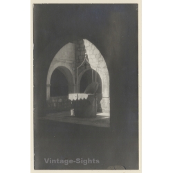 Rab / Croatia: Inside The Monastery St. Euphemia*2 / Well (Vintage RPPC 1930s)
