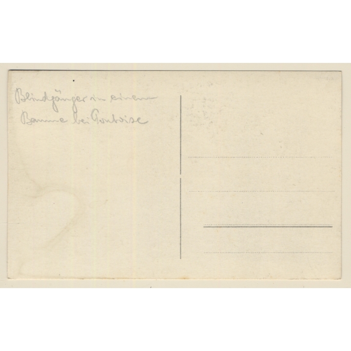 Pontoise / France: Large-Caliber Bullet Stuck In Tree - WW2 (Vintage RPPC 1930s/1940s)