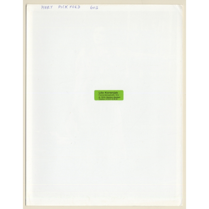 Actress Mary Pickford In 'Caprice' (Vintage Press Photo/Movie Still)