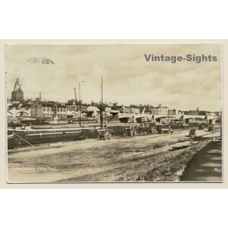 Landsberg (Warthe) / Gorzów Wielkopolski: Partial View (Vintage RPPC 1935)