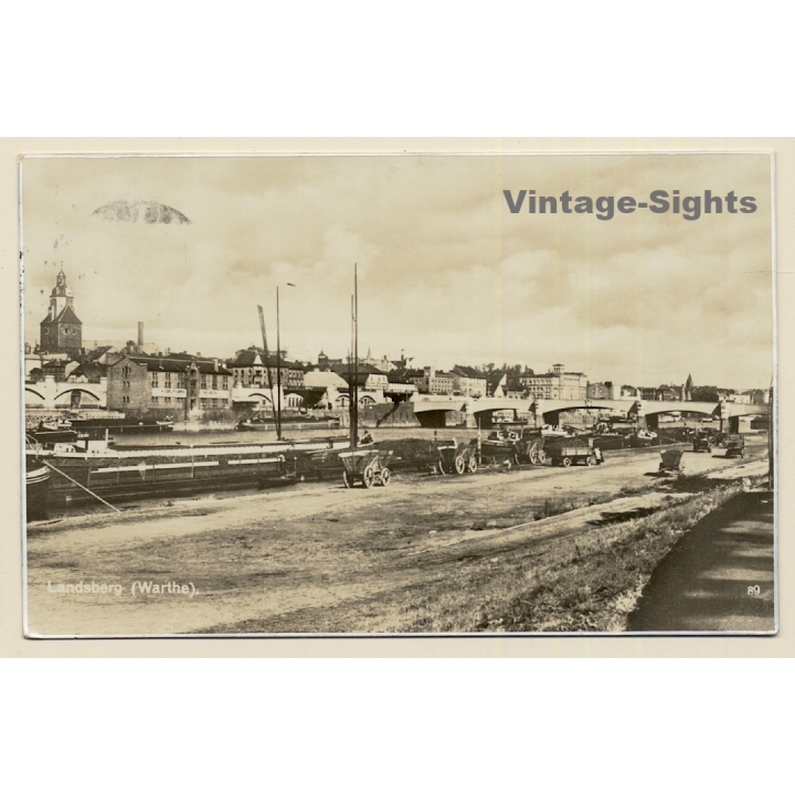 Landsberg (Warthe) / Gorzów Wielkopolski: Partial View (Vintage RPPC 1935)