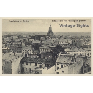 Landsberg (Warthe) / Gorzów Wielkopolski: Totalansicht Vom Quilitzpark (Vintage PC ~1910s/1920s)