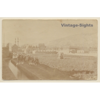Damaskus: Deutsche Asienkorps Soldaten Vor Moscheen (Vintage RPPC 1916)