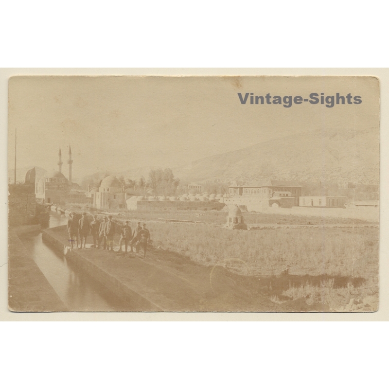 Damaskus: Deutsche Asienkorps Soldaten Vor Moscheen (Vintage RPPC 1916)