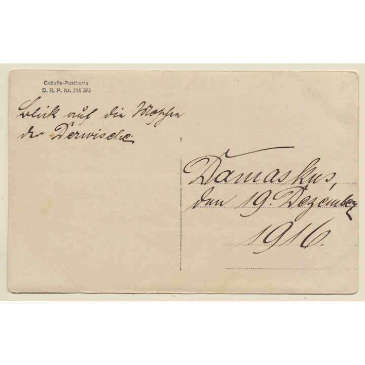 Damaskus: Deutsche Asienkorps Soldaten Vor Moscheen (Vintage RPPC 1916)