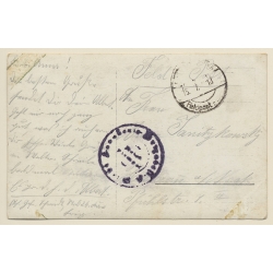 Dunje / North Macedonia: Deutsche Soldaten Vor Militärpostamt  / WW1 (Vintage RPPC 1918)