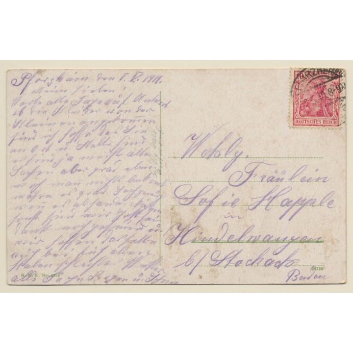 Pforzheim: Goldschmiedeschule (Vintage PC 1919)