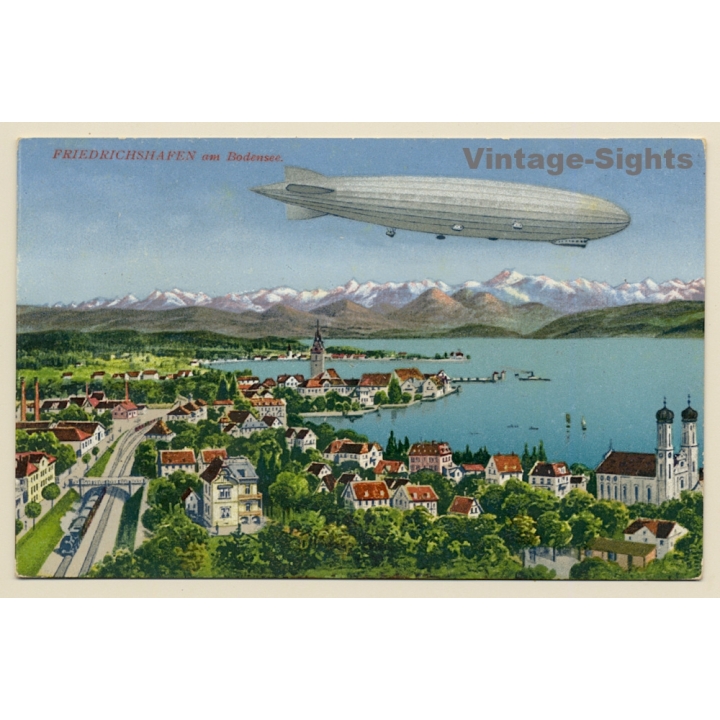 Friedrichshafen am Bodensee / Germany: Zeppelin - Luftschiff (Vintage PC 1927)