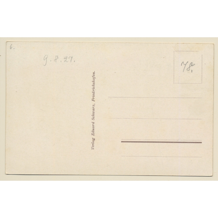 Friedrichshafen am Bodensee / Germany: Zeppelin - Luftschiff (Vintage PC 1927)