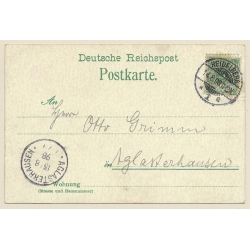 Heidelberg / Germany: Schlosshof (Vintage PC Litho 1898)