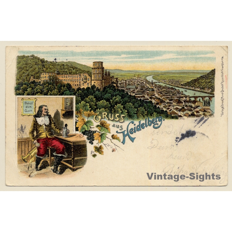Heidelberg / Germany: Trompeter Von Säckingen - Panorama (Vintage PC Litho 1903)