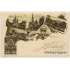 Wiesbaden: Neroberg / Bergkirche / Griechische Kappelle (Vintage PC Litho 1897)