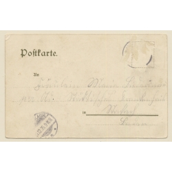 Konstany am Bodensee: Dampfer - Münster - Seeufer (Vintage PC Litho 1905)
