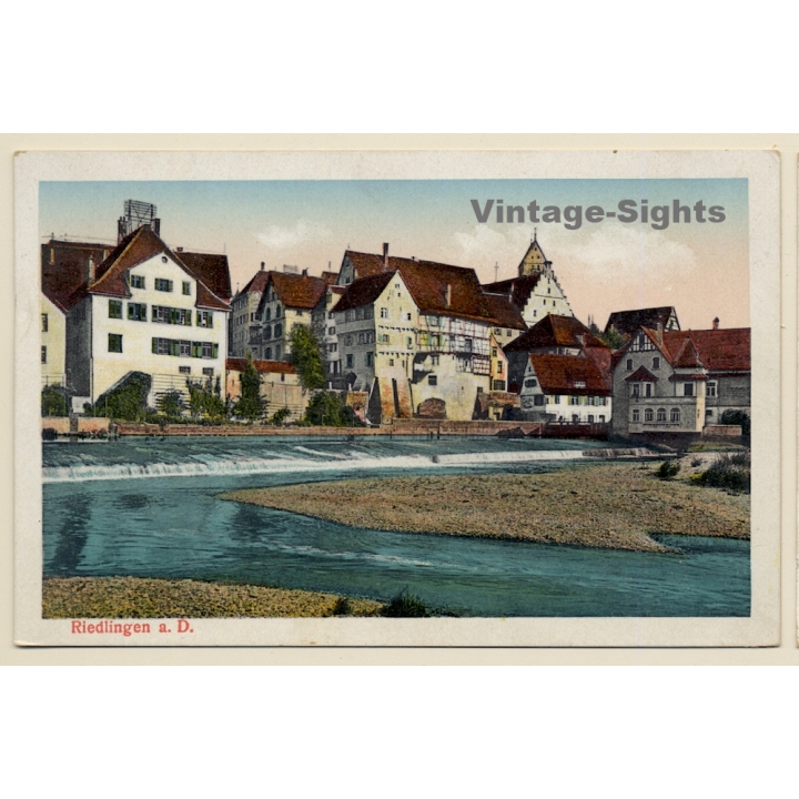 Riedlingen an der Donau: Teilansicht (Vintage PC 1921)