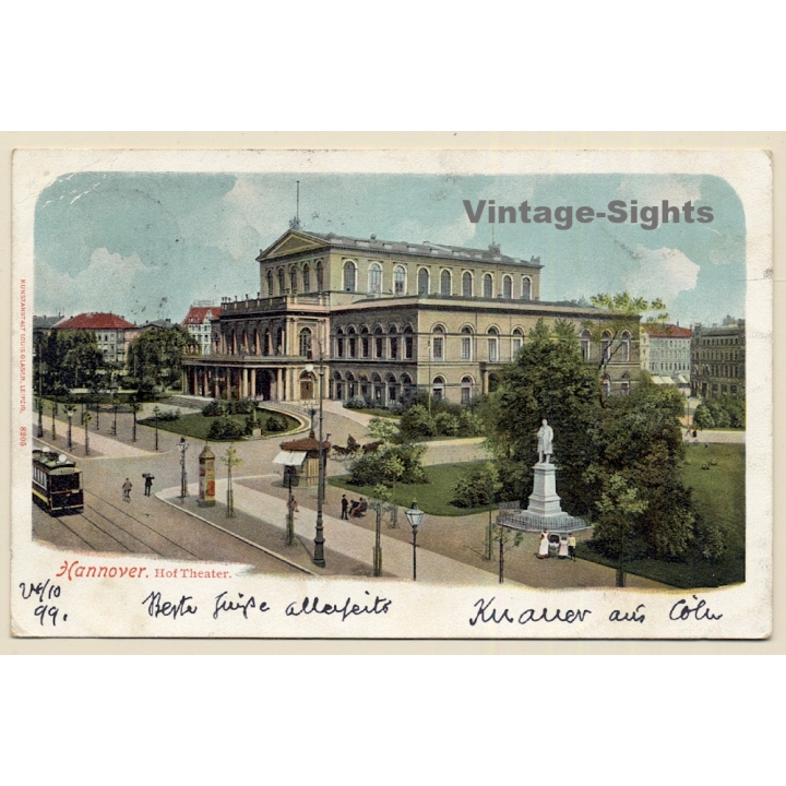 Hannover: Hof Theater - Strassenbahn (Vintage PC 1899)
