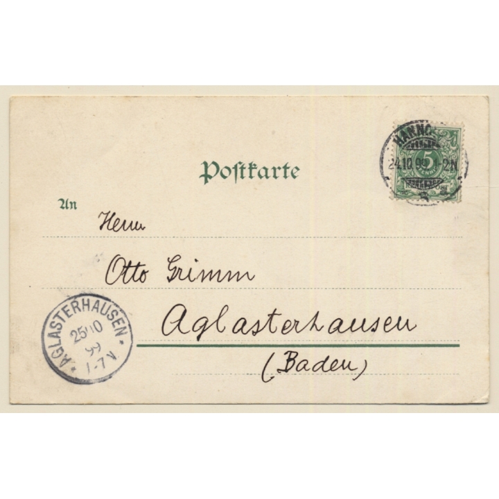 Hannover: Hof Theater - Strassenbahn (Vintage PC 1899)