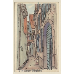 Freiburg im Breisgau: Präsenzgässle (Vintage Artist PC 1944)