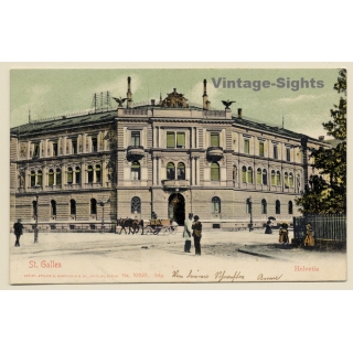 St. Gallen / Schweiz: Helvetia Verwaltungsgebäude (Vintage PC 1900s)