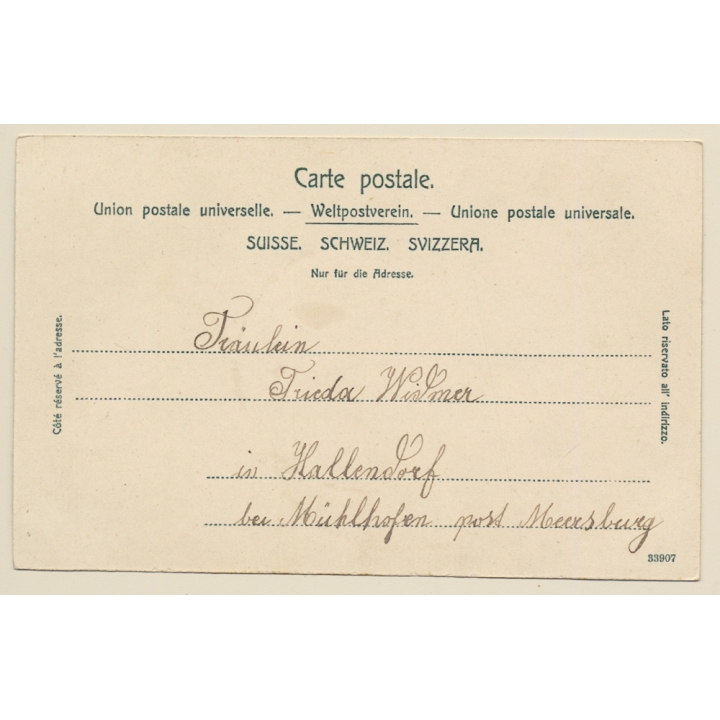 St. Gallen / Schweiz: Helvetia Verwaltungsgebäude (Vintage PC 1900s)