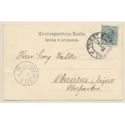 Trieste / Italy: Piazza Giuseppina e Monumento Massimiliano (Vintage PC 1905)