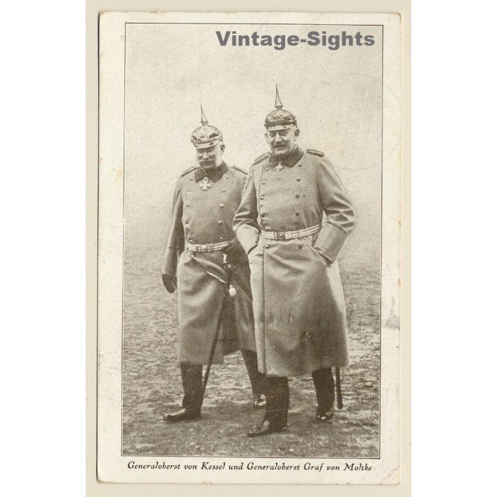 WW1: Generaloberst Von Kessel & Graf Von Moltke (Vintage PC 1905)