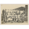 Coquilhatville / Congo Belge: Native Workers & Architect? Hospital Construction Site (Vintage Photo ~1930)