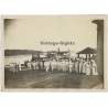 Congo Belge: King Albert I. & Colonialists At Congo Riverbank (Vintage Photo 1928)