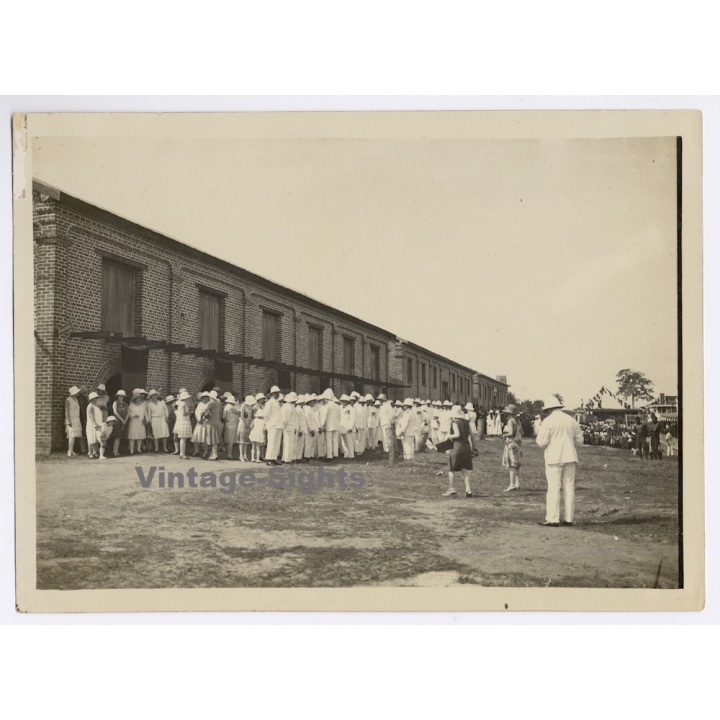 Congo Belge: King Albert I. & Force Publique During Royal Visit*2 (Vintage Photo 1928)